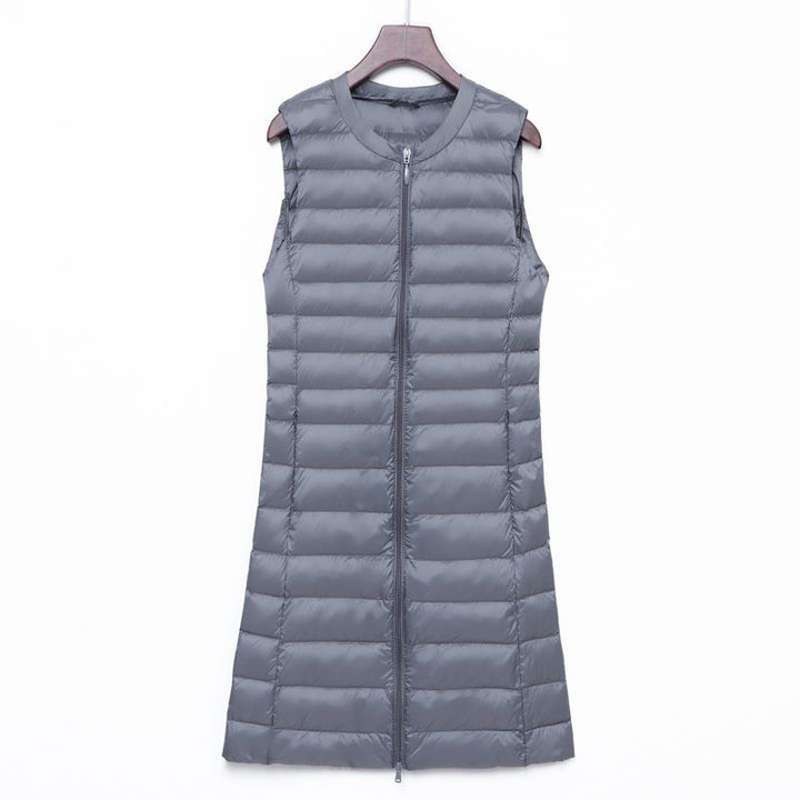 Ladies Long Quilted Thermal Vest with A-Line Silhouette Mune Fashion