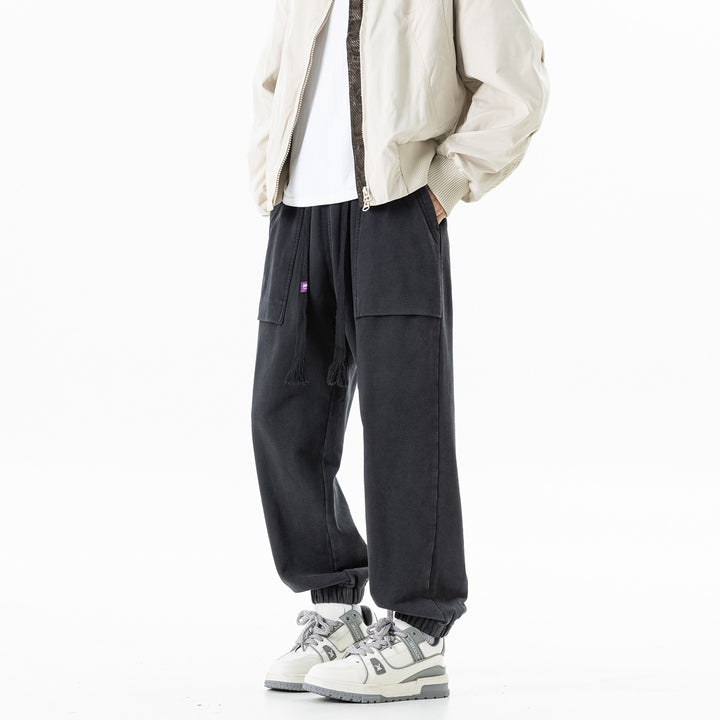 Herren Cargo-Jogginghose mit elastischem Bund und aufgesetzten Pattentaschen Mune Fashion