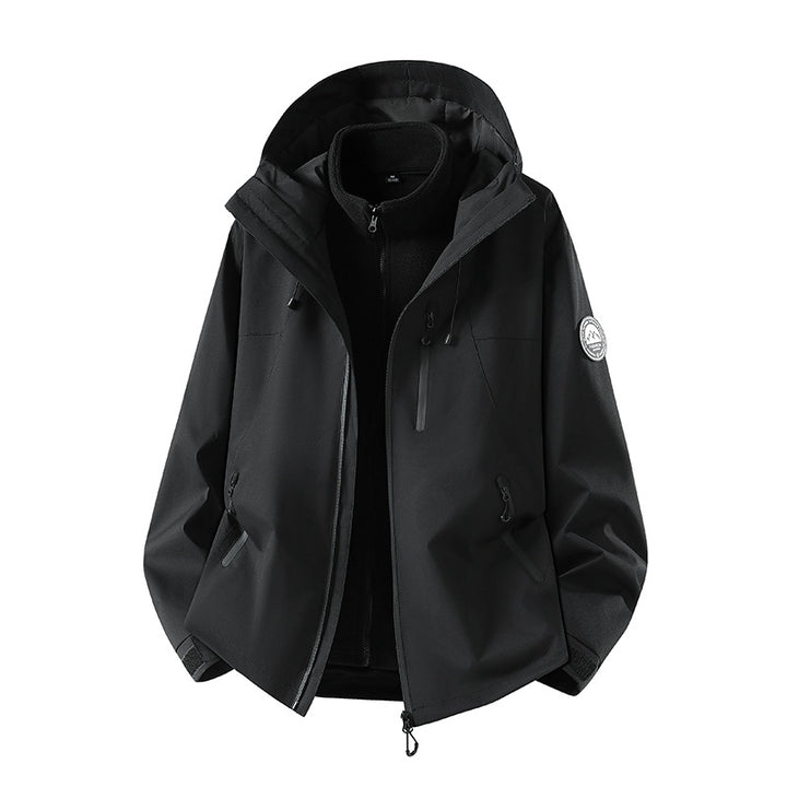 Men's three-piece softshell outdoor jacket with removable fleece lining and hood Mune Fashion