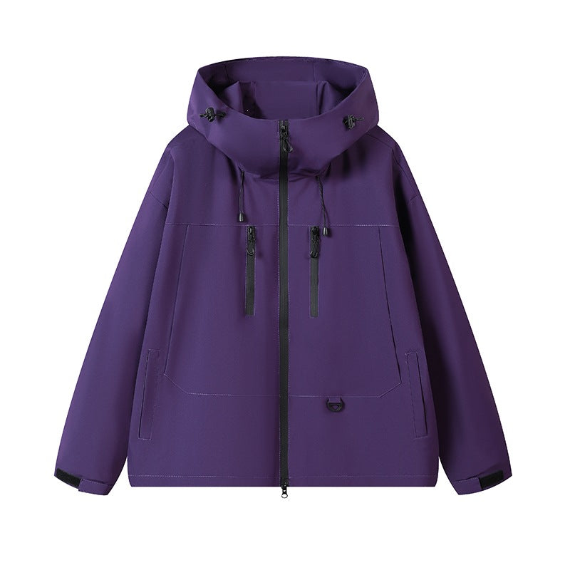 Men's technical water-repellent hooded transition jacket with taped zippers & utility pockets Mune Fashion