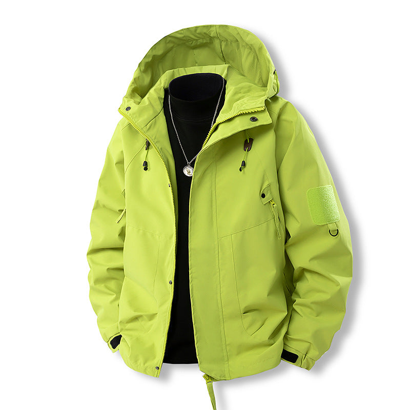 Men's Functional Hooded Transition Jacket with Water-Repellent Cover, Utility Pockets & Adjustable Hem Mune Fashion