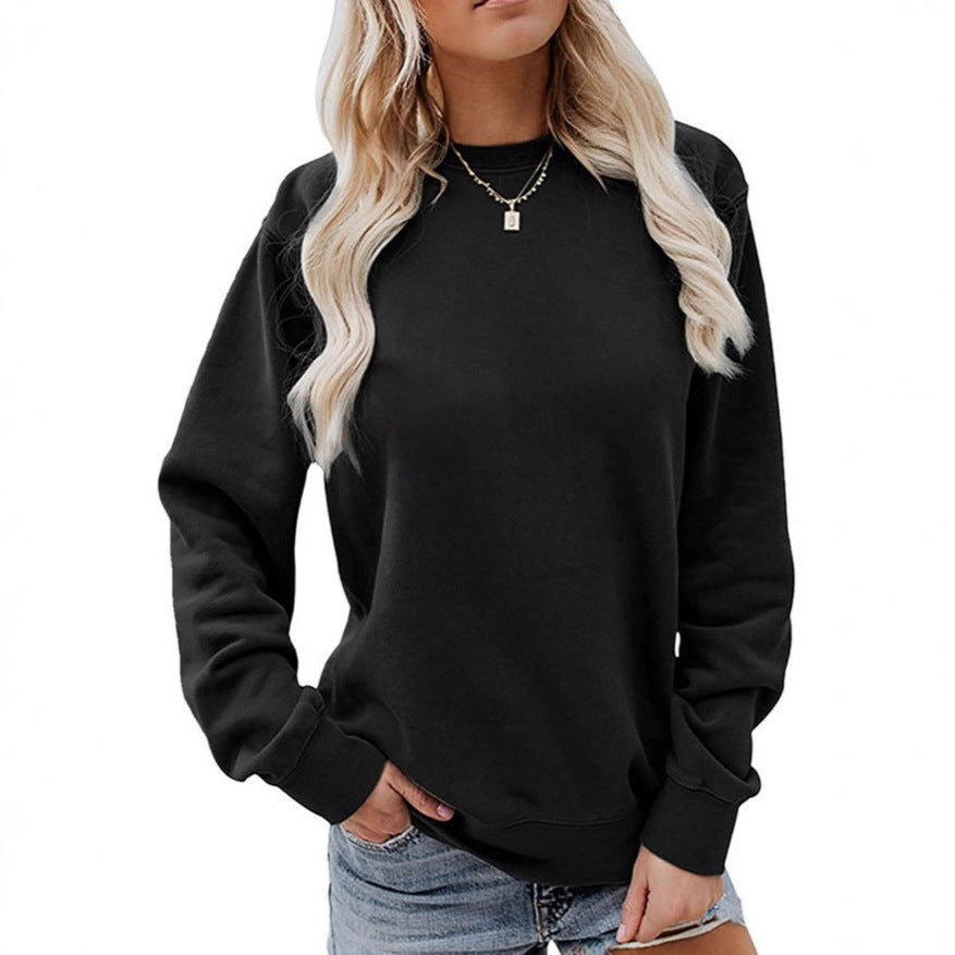 Women's casual oversized sweatshirt with round neck and soft cotton fleece Mune Fashion