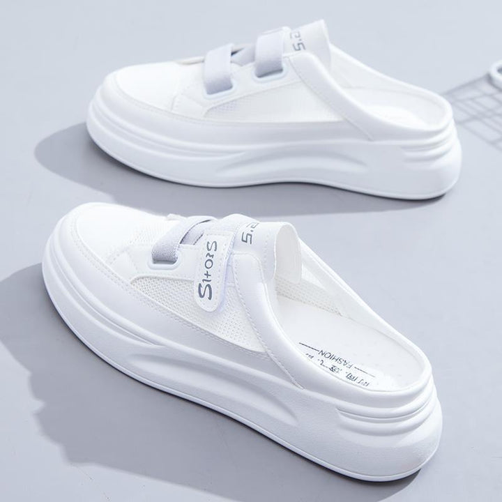 Women's Slip-On Sneakers with Breathable Mesh Structure and Padded Sole Mune Fashion