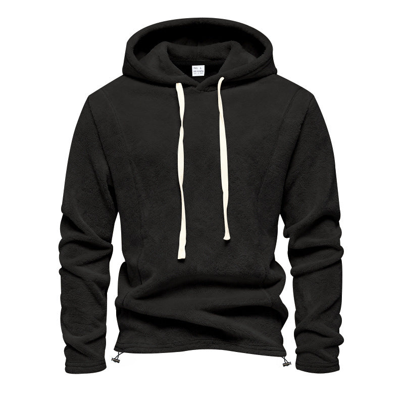 Men's fleece hoodie with hood and adjustable hem Mune Fashion