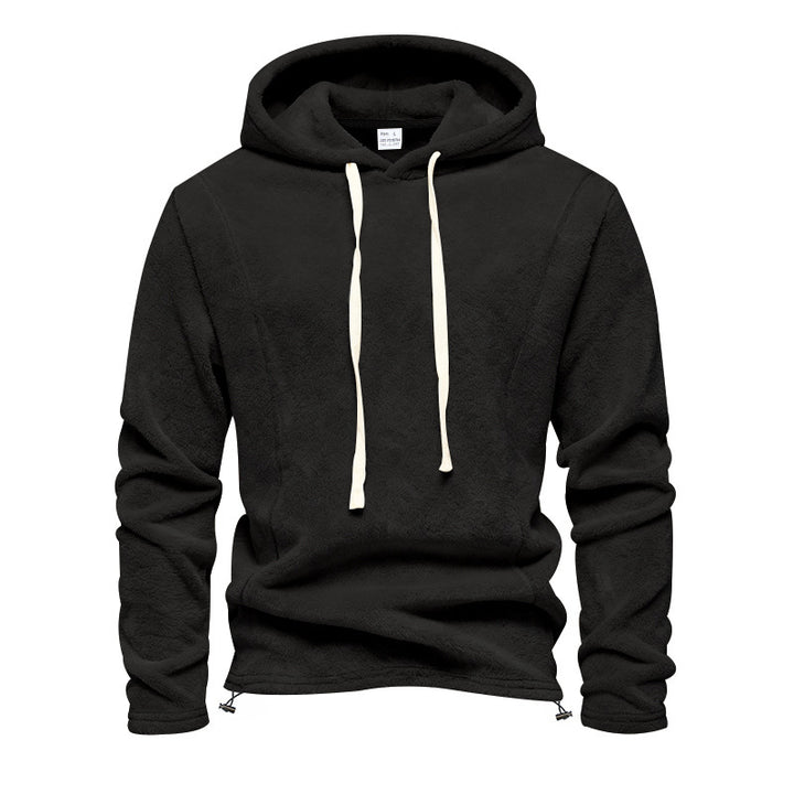 Men's fleece hoodie with hood and adjustable hem Mune Fashion