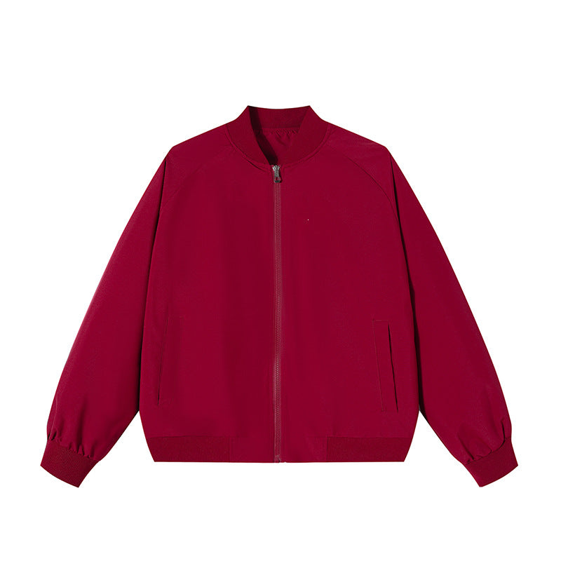 Men's Lightweight Bomber Transitional Jacket with Raglan Sleeves, Ribbed Hem & Windproof Shell Mune Fashion