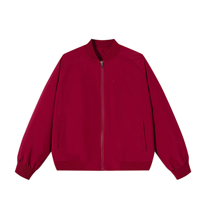 Men's Lightweight Bomber Transitional Jacket with Raglan Sleeves, Ribbed Hem & Windproof Shell Mune Fashion