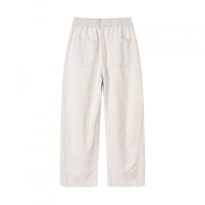 [Women] Wide culotte pants with high elastic waistband, drawstring and side pockets Mune Fashion