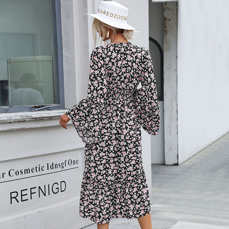Ladies Flower Dress Mune Fashion