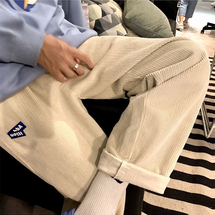 Men's Fashionable Corduroy Pants with Casual Fit Mune Fashion