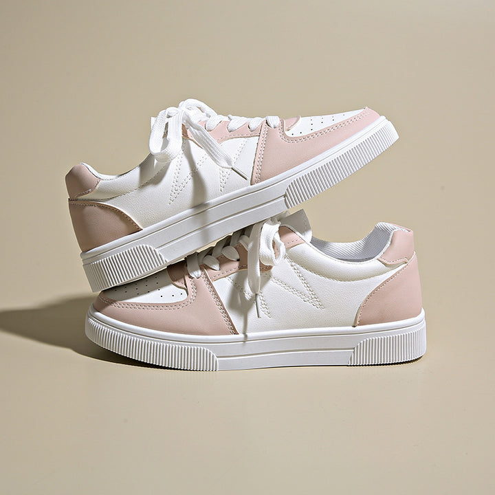 Women's Low Platform Sneakers with Padded Shaft and Classic Lacing Mune Fashion