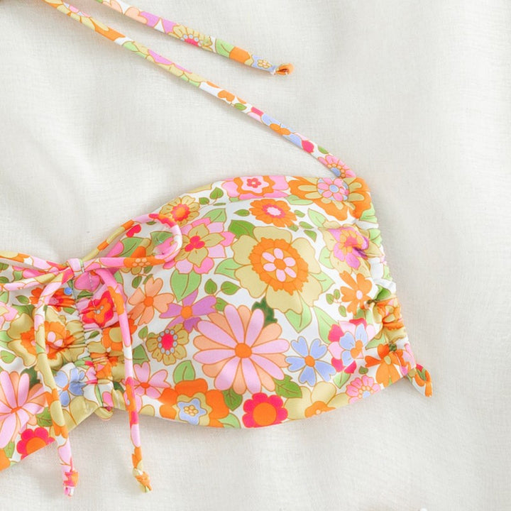 Women’s Flower Pattern Bandeau Bikini Mune Fashion