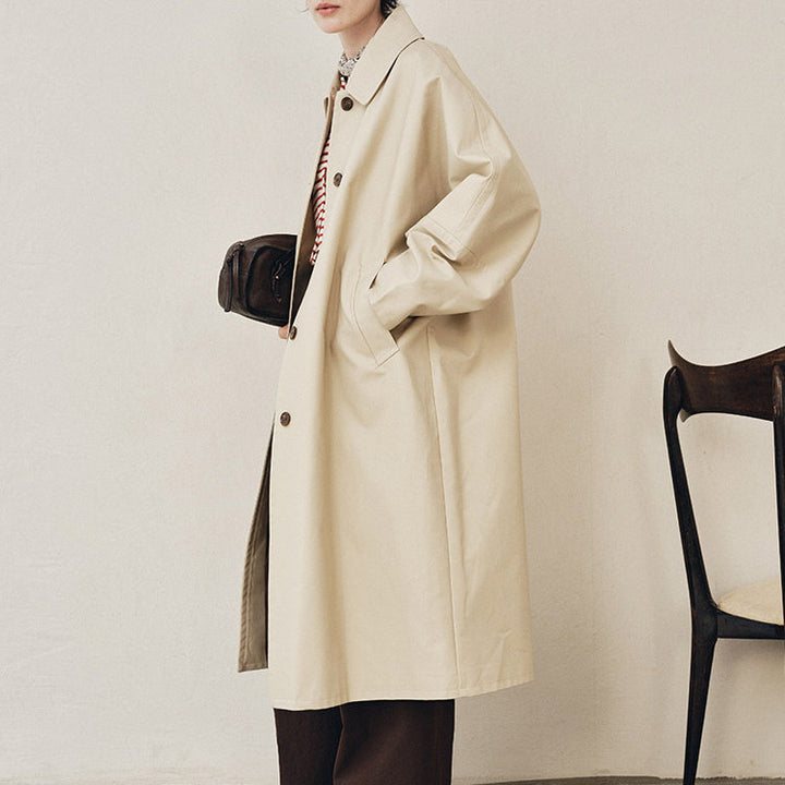 Women Long Trench Coat Mune Fashion