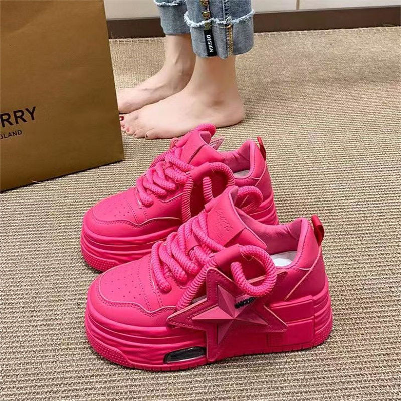 Women's platform sneakers with fashionable star design and comfortable cushioning Mune Fashion
