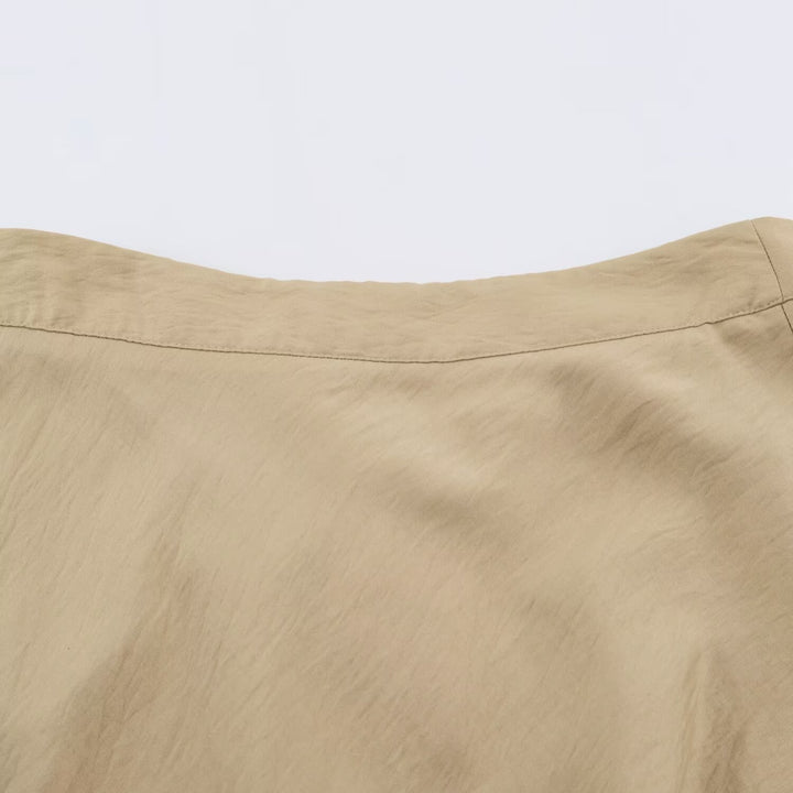 Women's Asymmetrical Midi Skirt with Tiered and High-Low Hem