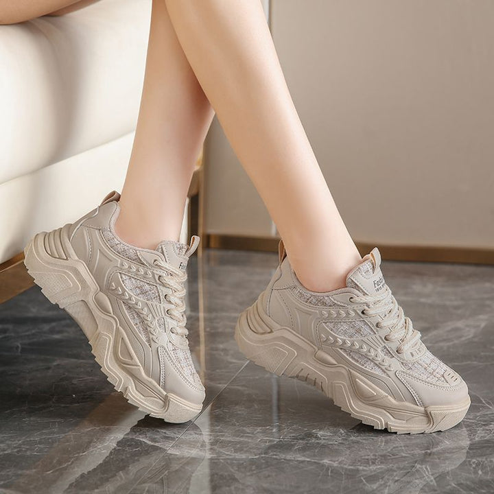 Women's Sporty High-Top Sneakers with Breathable Surface Structure Mune Fashion