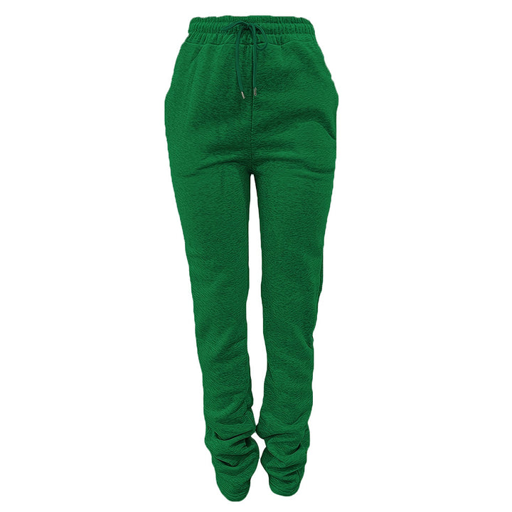 Women's figure-hugging high-waist stretch sweatpants with gathered ankle cuffs and side pockets Mune Fashion