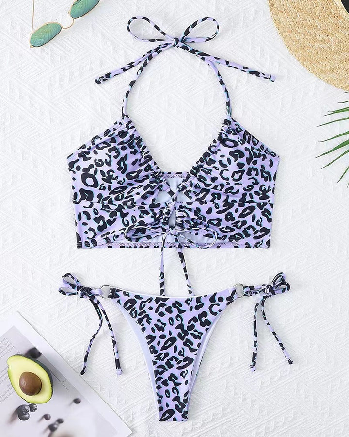 Women's bikini set with exciting leopard pattern and adjustable straps Mune Fashion