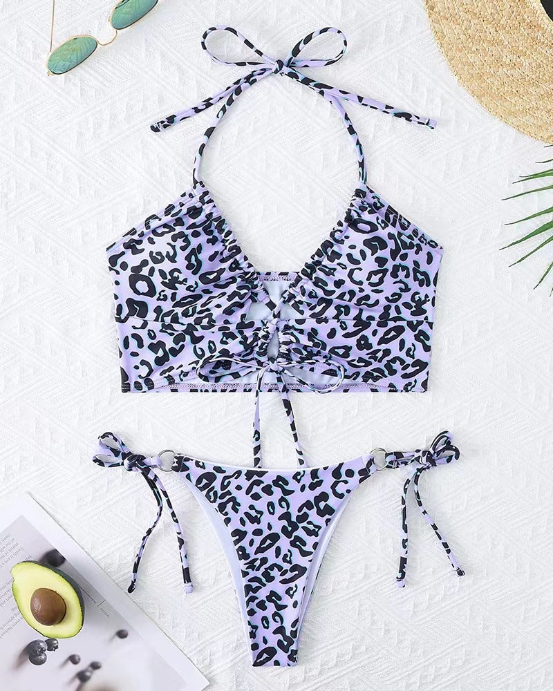 Women's bikini set with exciting leopard pattern and adjustable straps Mune Fashion
