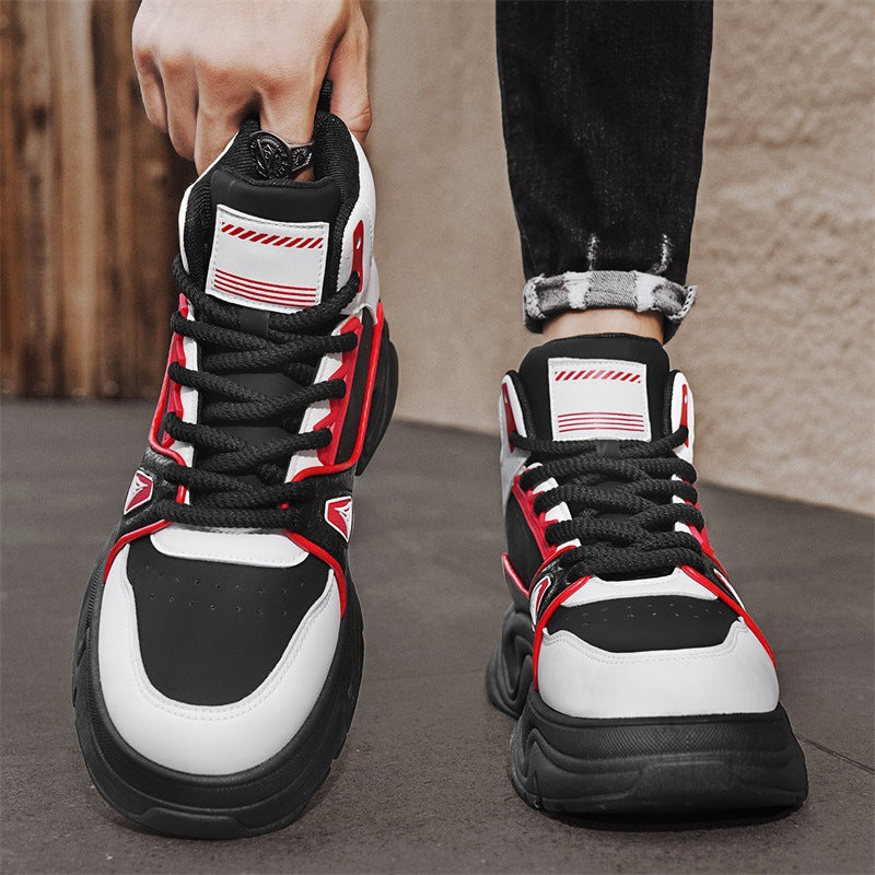 Men's High-Top City Platform Sneakers with sculpted wave sole, padded ankle collar, and grippy off-road traction Mune Fashion