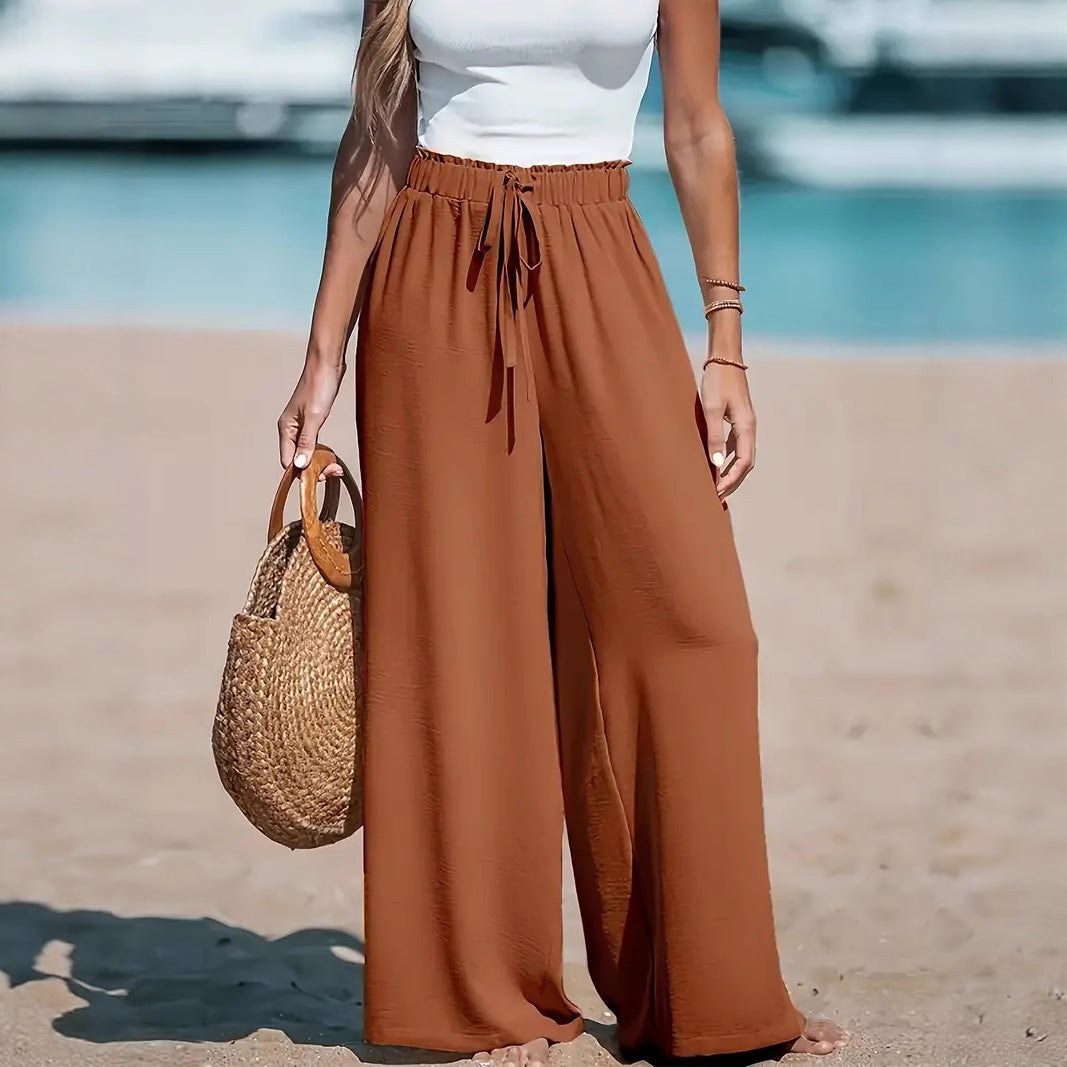 Women Wide Cut Summer Pants Mune Fashion