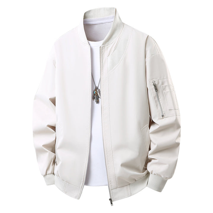 Men's Stylish Bomber Jacket with Zipper and Practical Pockets Mune Fashion