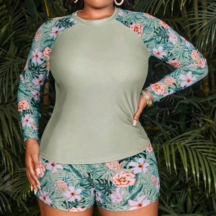 Women's UV Protection Swim Top and Shorts Set Mune Fashion