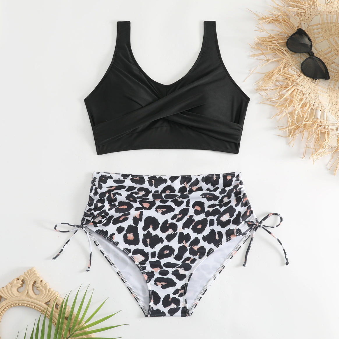 Women's bikini set with stylish wrap top and high-waisted bottoms Mune Fashion
