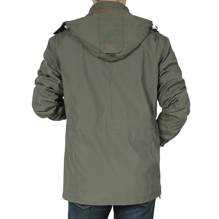 Men's windproof field parka with warming faux fur lining, hood and multifunctional pockets Mune Fashion