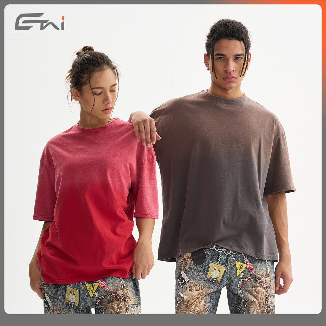 Men's Oversized Cotton T-Shirt with Crew Neck and Soft Vintage Effect Mune Fashion