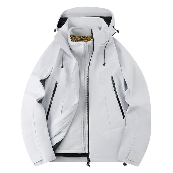 Unisex Softshell Outdoor Jacket with continuous fleece lining, adjustable hood, and water-repellent membrane Mune Fashion