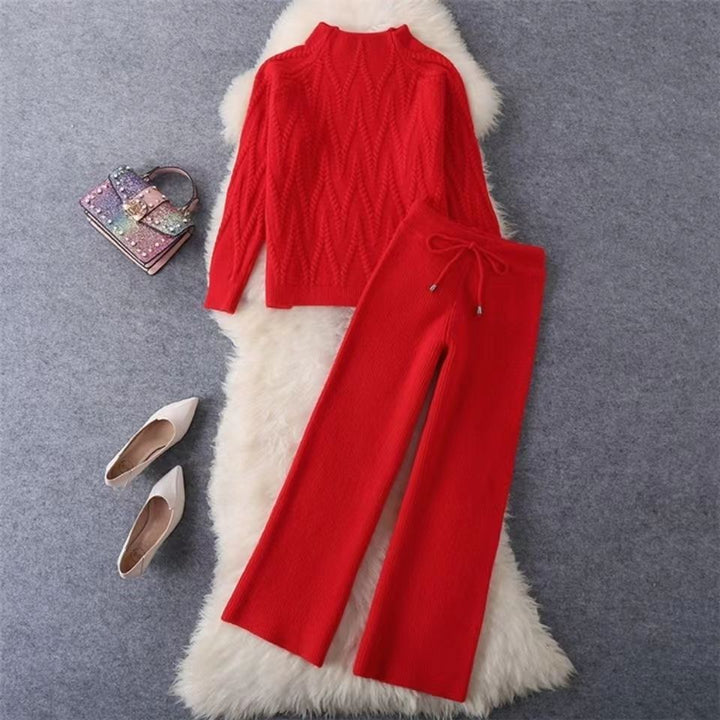 Women's Elegant Knit Top and Pants Set Mune Fashion