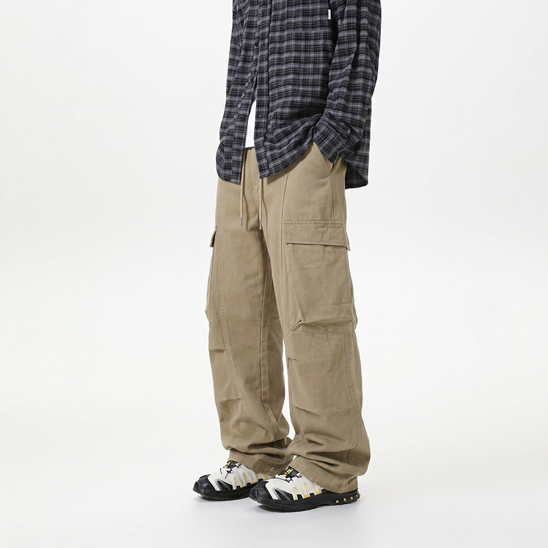 Herren Baggy-Cargo-Hose mit tiefem Schritt, Oversized-Silhouette und aufgesetzten Utility-Taschen Mune Fashion