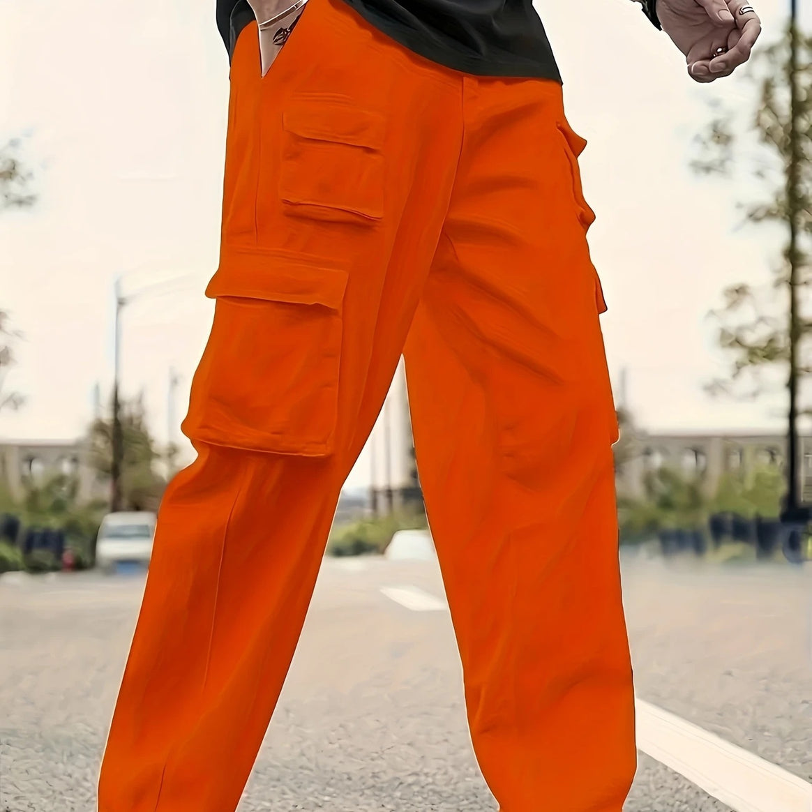 Men's Multifunctional Cargo Pants with Multiple Flap Pockets and Straight Leg Mune Fashion