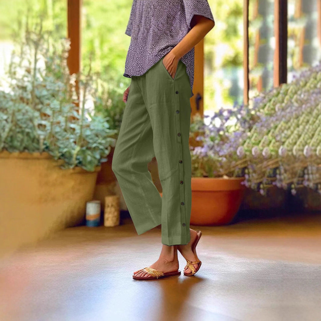 Women Airy Linen Pants Mune Fashion