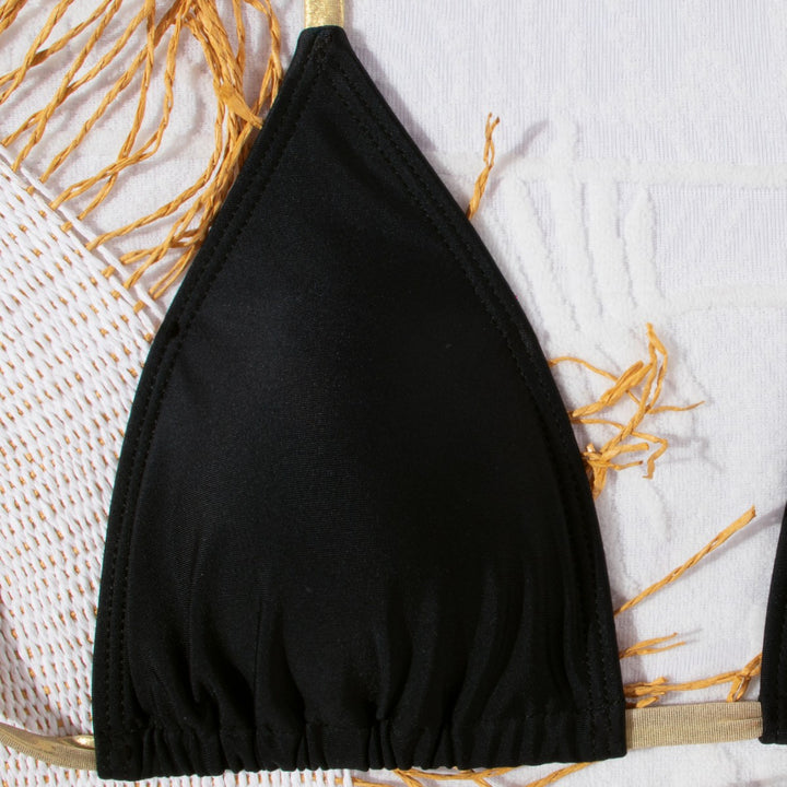 Women's triangle bikini with glamorous band details Mune Fashion