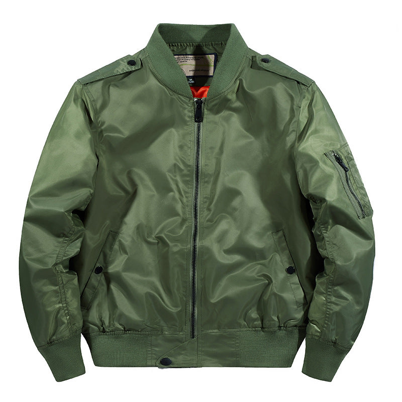 Men's lightweight nylon bomber jacket in pilot cut with sleeve pocket Mune Fashion