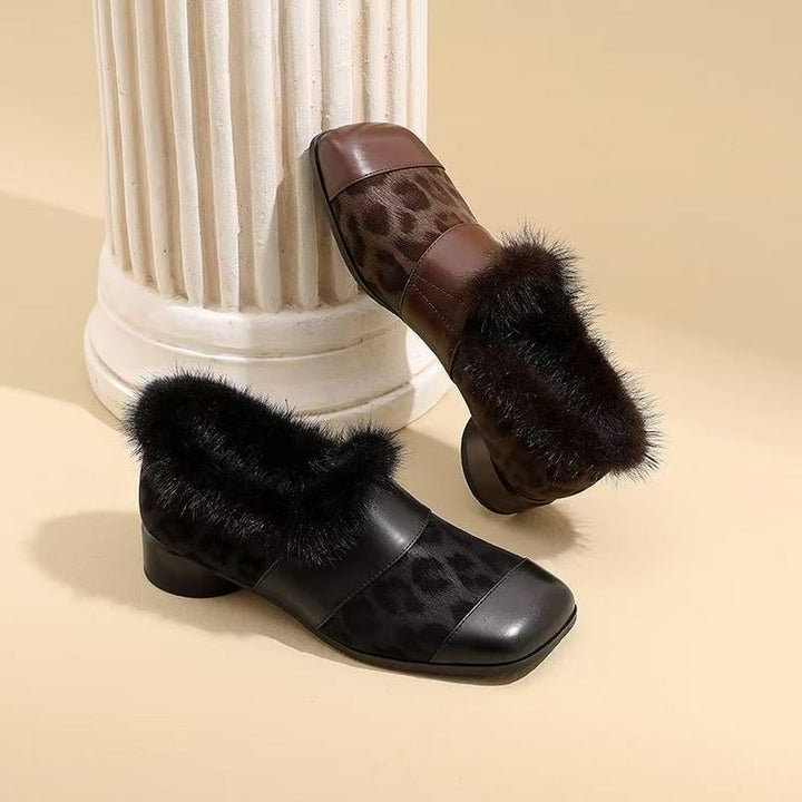 Women's Stylish Slippers with Fur Trim Mune Fashion