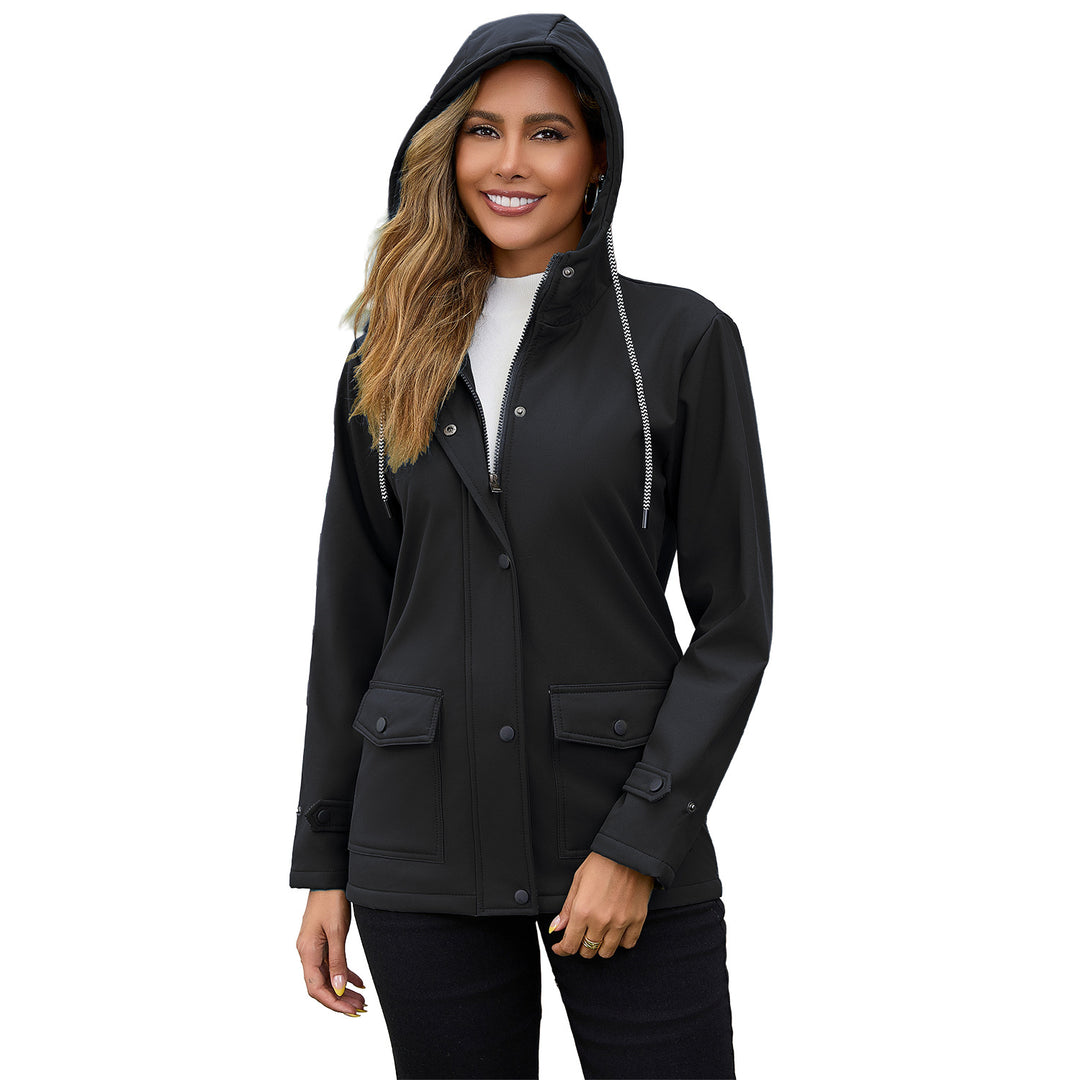 Women's water-repellent parka with teddy lining adjustable hood and patch pockets Mune Fashion