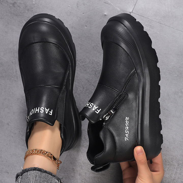 Women's platform sneakers with side zipper, padded comfort insole and profiled outsole Mune Fashion