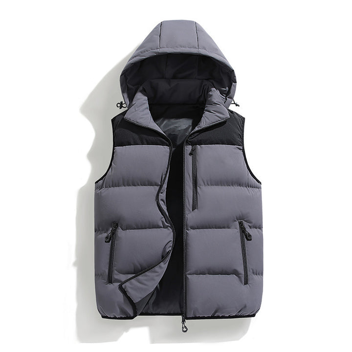 Men's Padded Outdoor Vest with Hood Mune Fashion