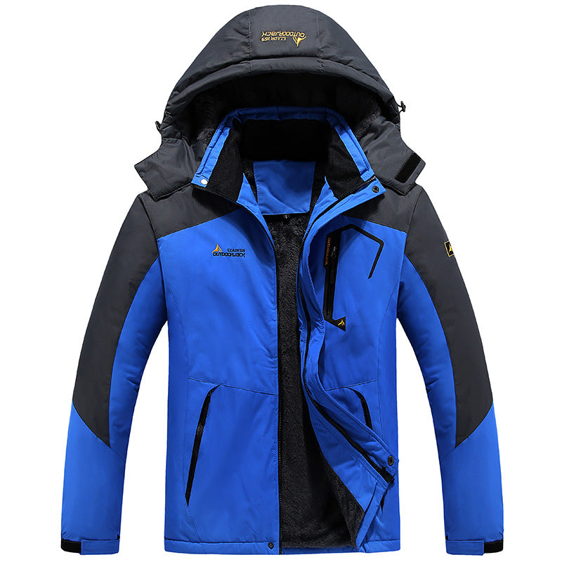 Men's Modular Thermal Outdoor Jacket with Teddy Fleece and Removable Hood Mune Fashion