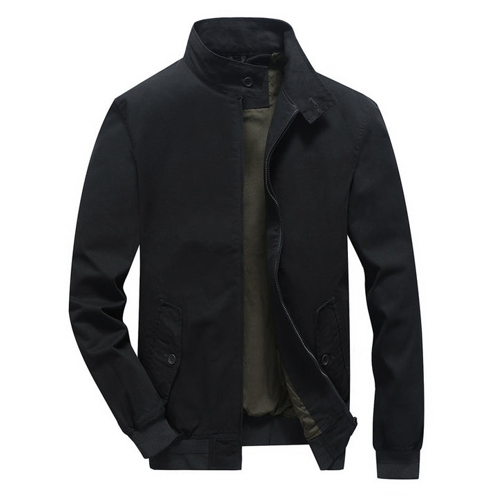 Men's Urban Canvas Blouson with high-closing stand-up collar and concealed zip front Mune Fashion
