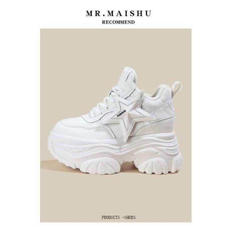Ladies Chunky Sneaker with trendy star design and extra-large sole Mune Fashion