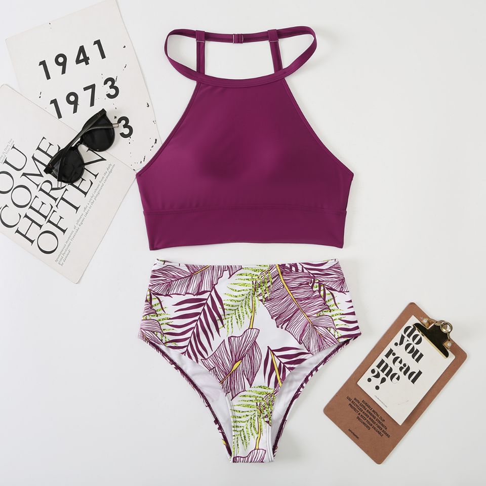 Women’s bikini set with high-cut bottoms and sporty top Mune Fashion