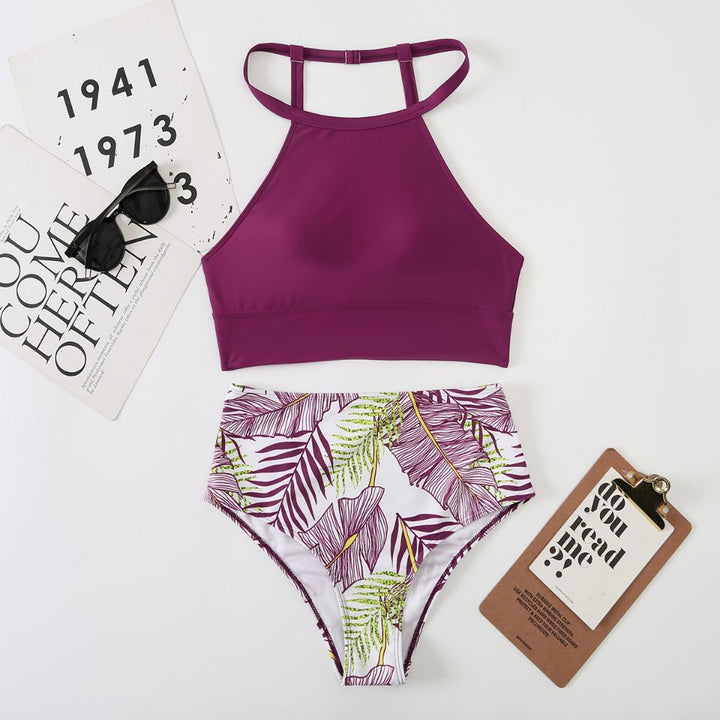 Women’s bikini set with high-cut bottoms and sporty top Mune Fashion