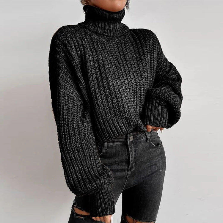 Women’s oversized turtleneck sweater with oversized sleeves and ribbed cuffs Mune Fashion