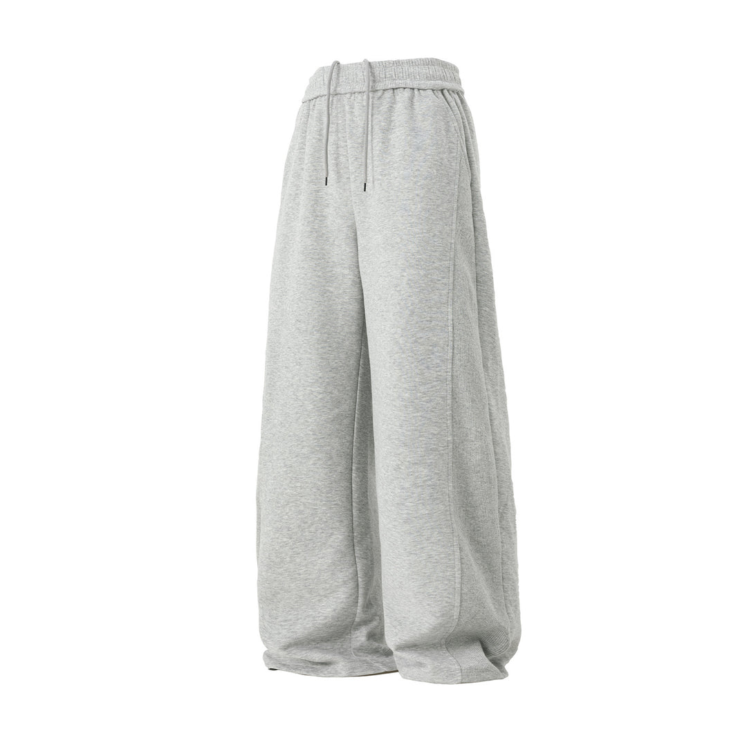 Women's Extra Wide Sweat Palazzo Pants made of French Terry with drawstring and side rib Mune Fashion