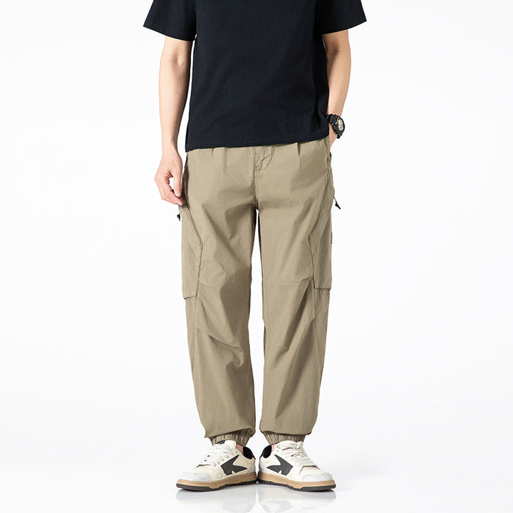 Men's lightweight tech cargo jogging pants with elastic waistband and multifunctional pockets Mune Fashion