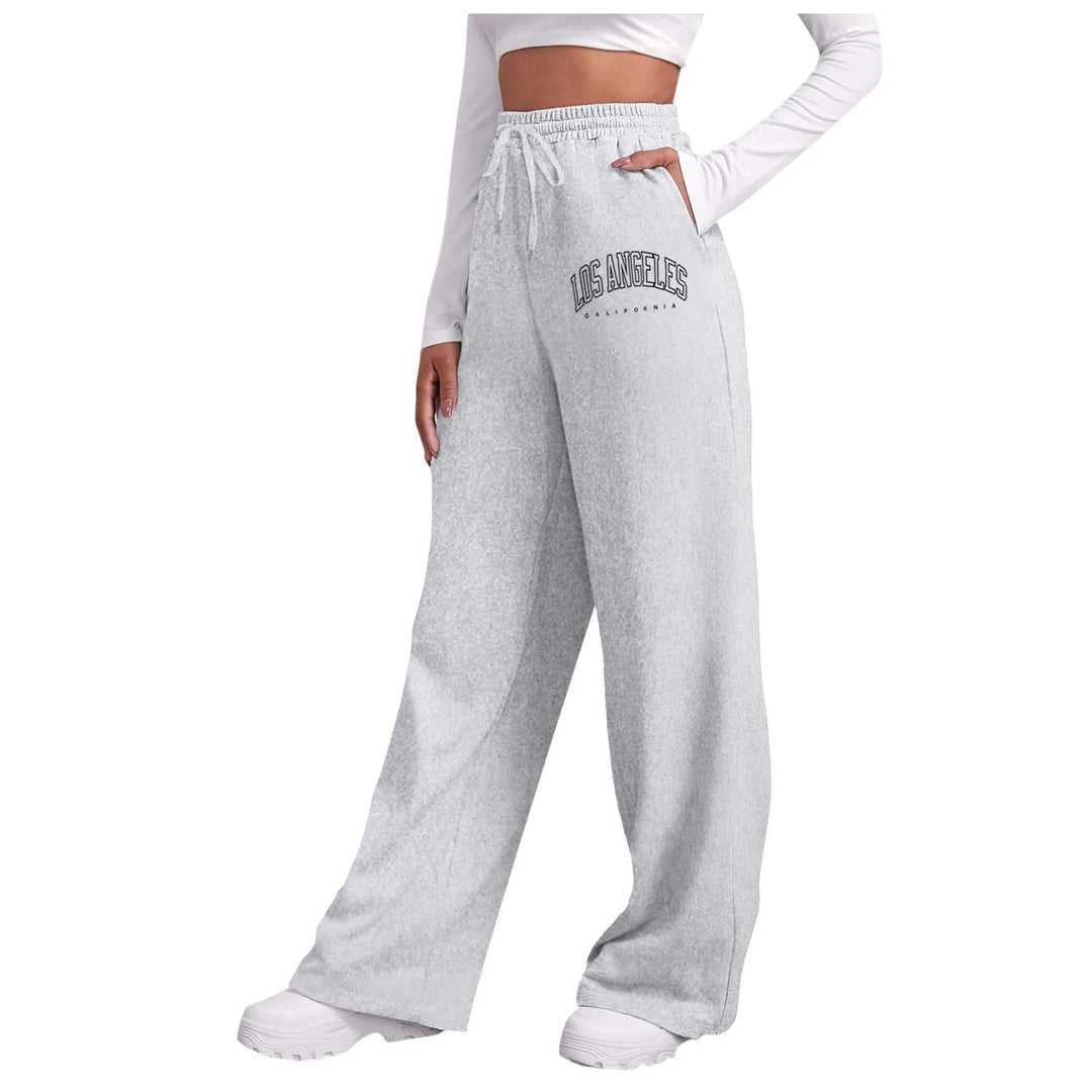 Ladies high-waisted lounge pants with elastic waistband and side pockets Mune Fashion